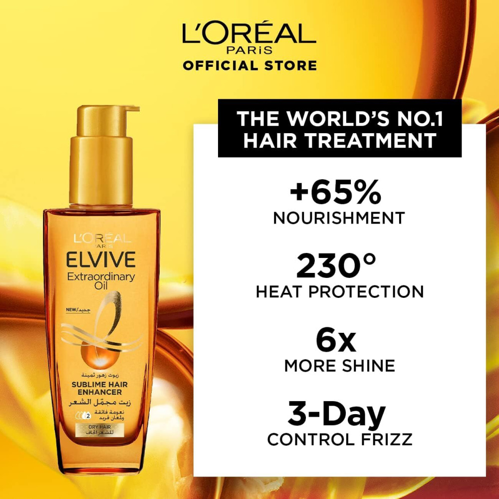L'Oreal Paris Elvive Extraordinary Hair Oil Serum For dry Hair Types, 100Ml - 5