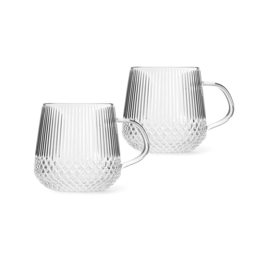 Fissman 2-Piece Cups 410ml Borosilicate Glass - 2