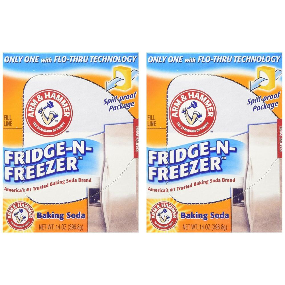 Arm & Hammer / Fridge and freezer odor absorber, Baking soda, 2 x 14 oz (396.8 g) - 1