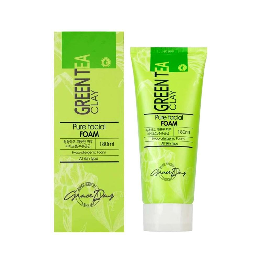 Graceday Green Tea Clay Fresh Facial Foam 180ml  - 1