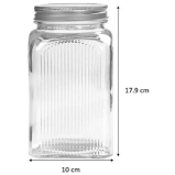 علب تخزين زجاجية مضلعة سعة 1.25 لتر من تالا مع أغطية قصدير علوية لولبية - 3 miniature