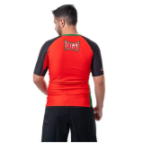 UAEJJ Jiu Jitsu Short Sleeve Rash Guard, Red, size XS - 3 miniature