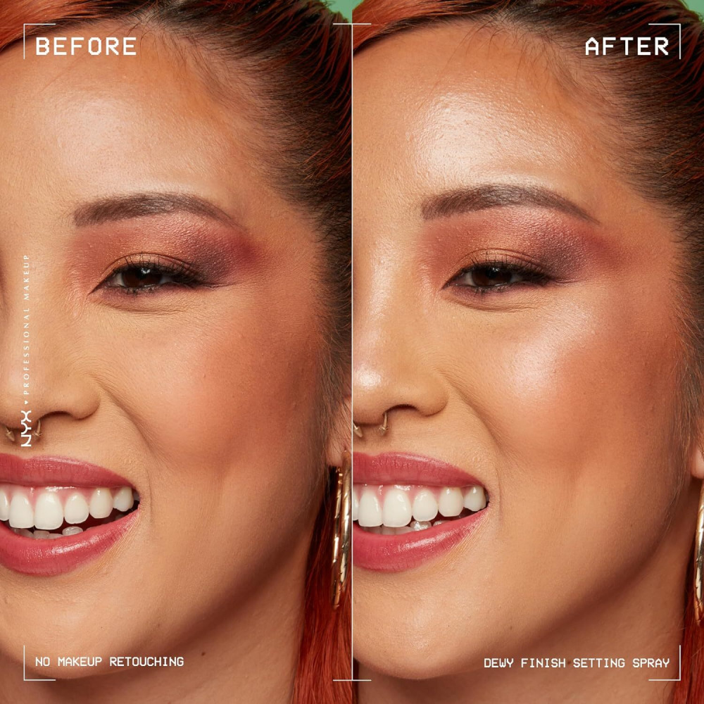 NYX Professional MAKEUP، بخاخ تثبيت المكياج طويل الأمد، لمسة نهائية ندية، 60 مل - 5