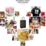 Coolbaby / Medium kraft paper gift bags, 12 pcs, 21x27x11 cm, black - 4 miniature