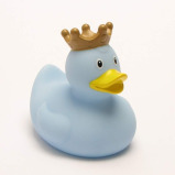 لعبة حمام ليلالو على شكل بطة مع تاج باللون الأزرق الفاتح - 1 miniature