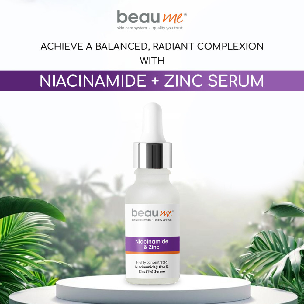 BEAUME® Highly Concentrated Niacinamide + Zinc Serum with 10% Niacinamide, 1% Zinc and Hyaluronic Acid, 30ml - 2