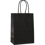 Coolbaby / Medium kraft paper gift bags, 12 pcs, 21x27x11 cm, black - 1 miniature