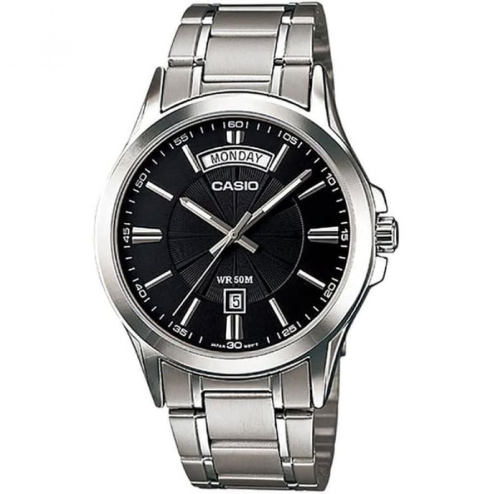 CASIO Men's Stainless Steel Analog Wrist Watch MTP-1381D-1AVDF - 40 mm - Silver - 1