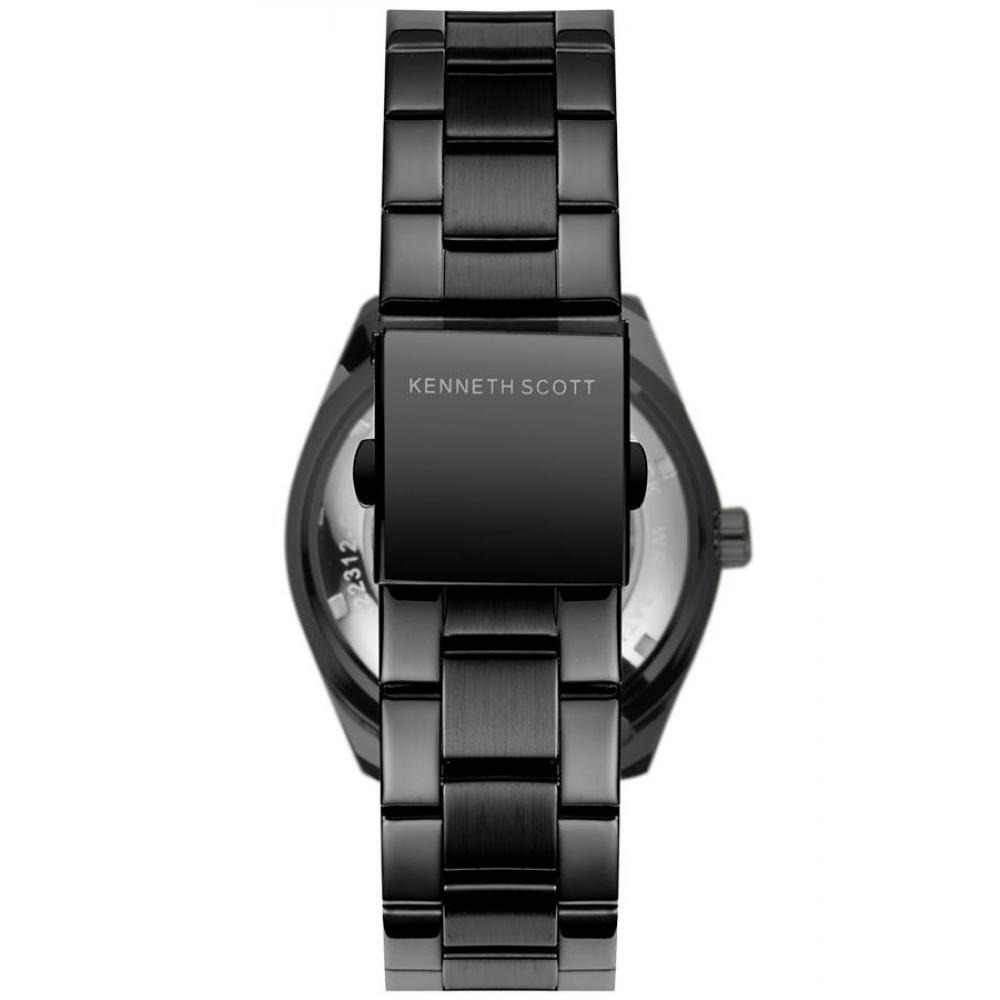 Kenneth Scott Men's Black Dial Mechanical Watch - K22312-BBBB - 3