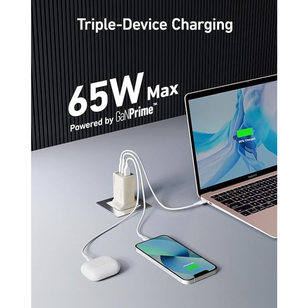 Anker, Charger 735, 65W, USB C, White - 2