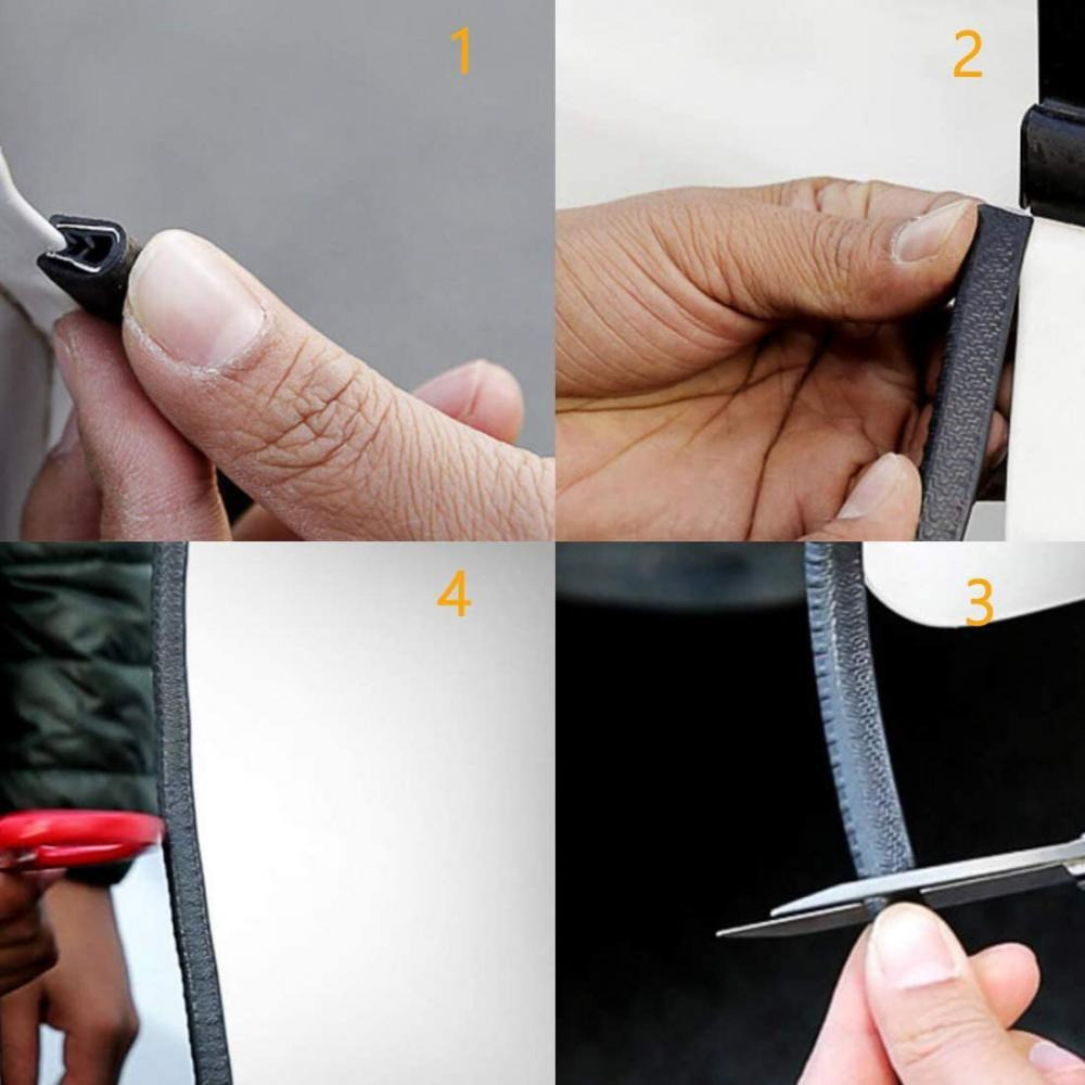 UTSAUTO / Car door edge guards, 10 m, Black - 6