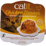Ужин Из КУРИЦЫ Catit, ПЕЧЕНЬ И БАТАТ, 80 Г, упаковка ИЗ 6 шт. - 1 miniature