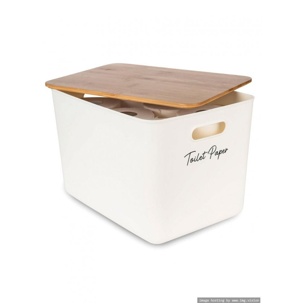 حاوية تخزين صغيرة ضخمة مع غطاء من الخيزران - 1