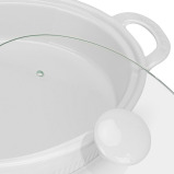 Fissman Oval Baking Dish with Glass Lid 31cm/2.1LTR, Porcelain - 5 miniature