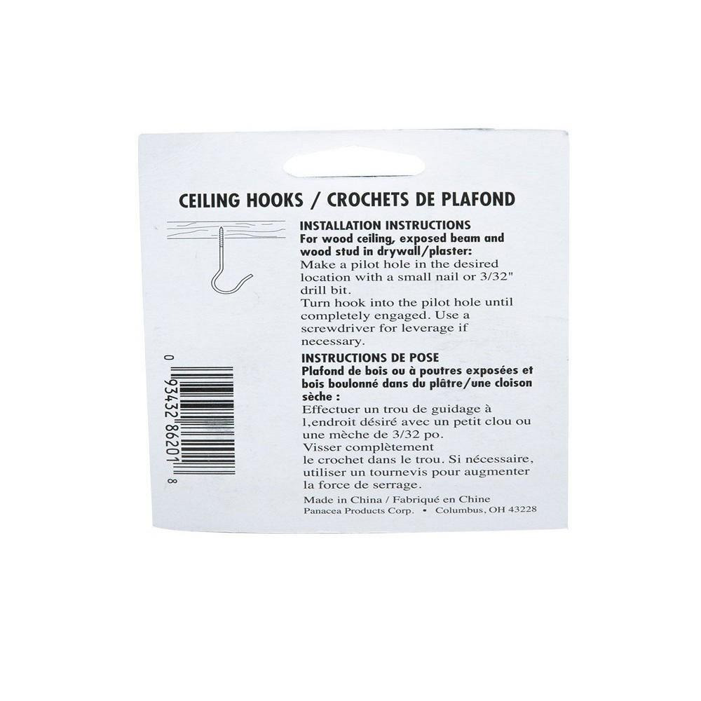 Panacea Pack Of 5 Black Ceiling Hook - 3