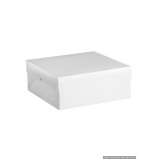 علبة كيك بيضاء مقاس 8 بوصة من ماسون كاش - 1 miniature