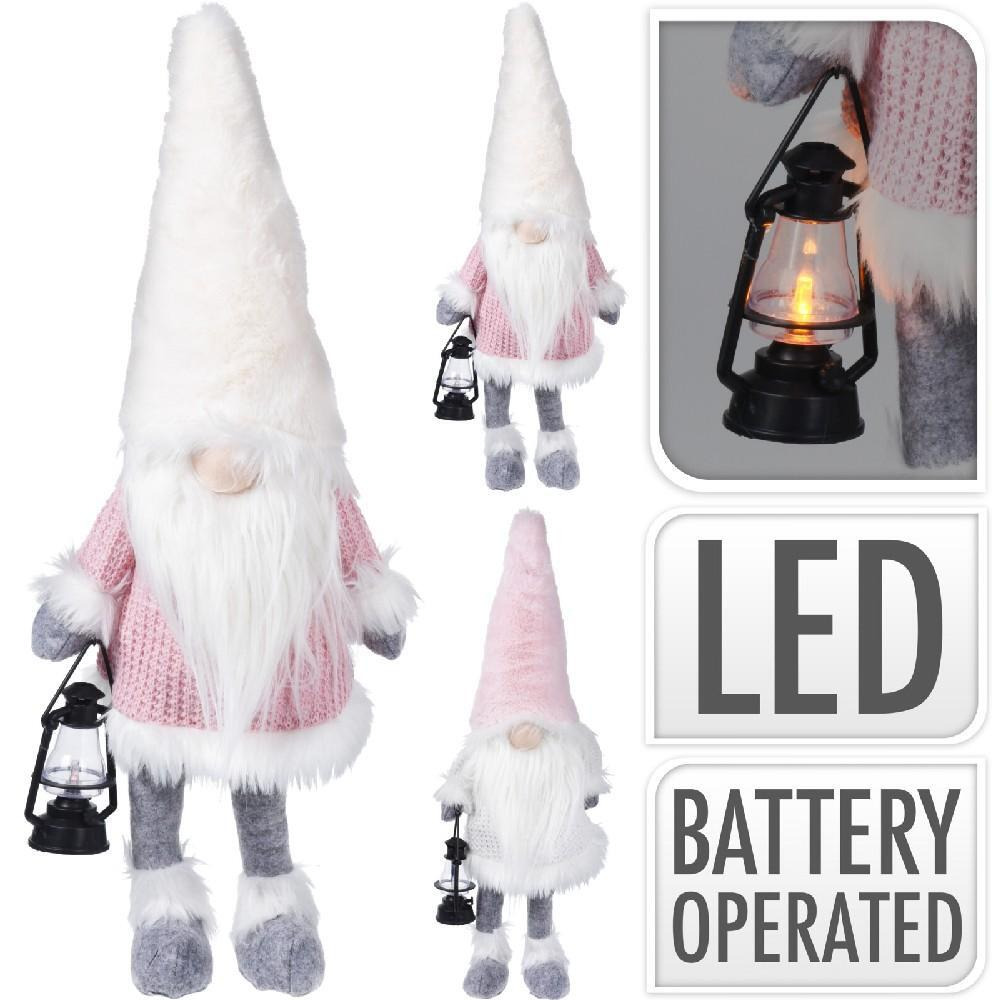 Koopman Gnome with LED Nose 84 cm White Hat Assorted 1 Piece - 1
