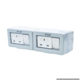 Veto Waterproof Switch and Socket 2 Gang 13A - 3 miniature