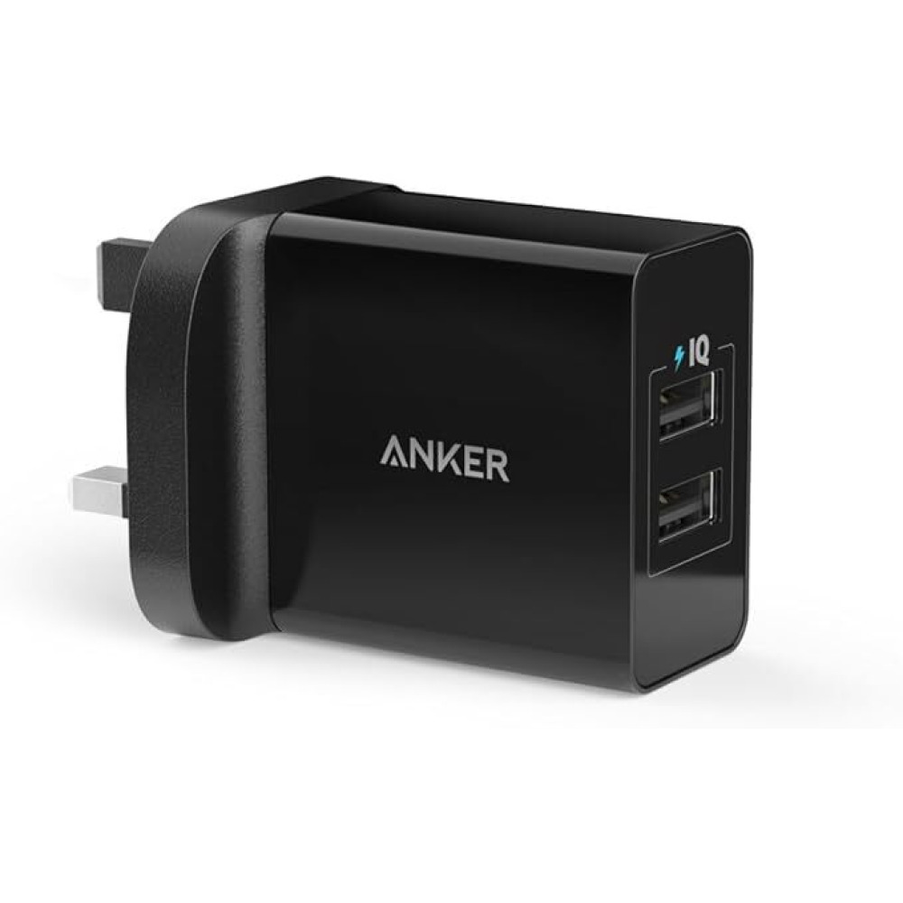 ANKER, USB-ЗАРЯДНОЕ Устройство 4,8 А/24 Вт, 2 порта, черный - 1