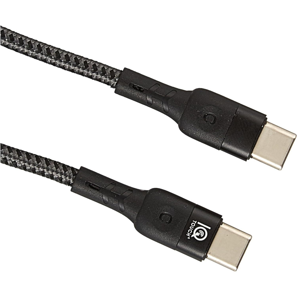 IQ TOUCH 60 Вт, НЕЙЛОНОВЫЙ Кабель C-C, 3 А, 1,2 М, черный - 1