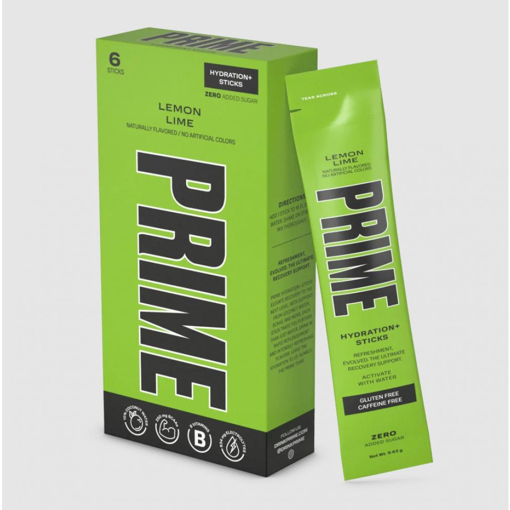 Prime Hydration Sticks Zero Sugar Lemon Lime (6 Sticks) - 1