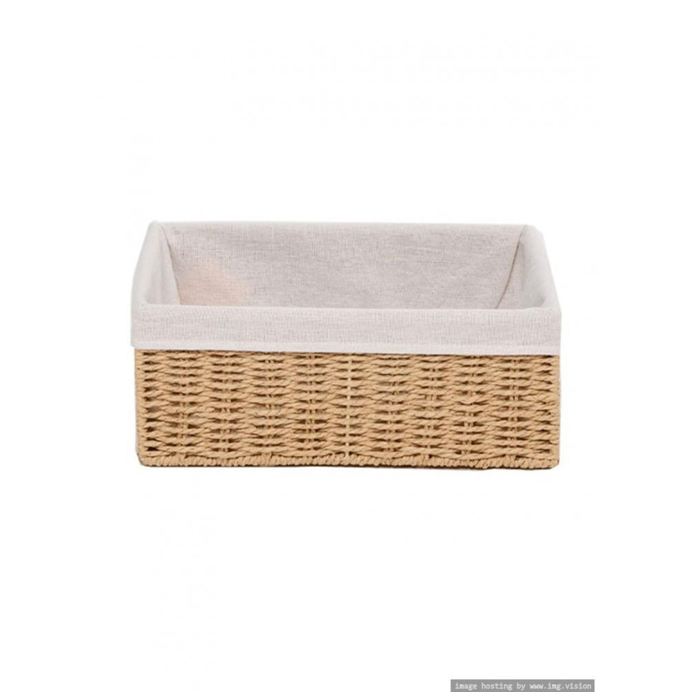 Homesmiths Large Storage Basket Brown with Liner 36 x 27 x 13 cm - 2