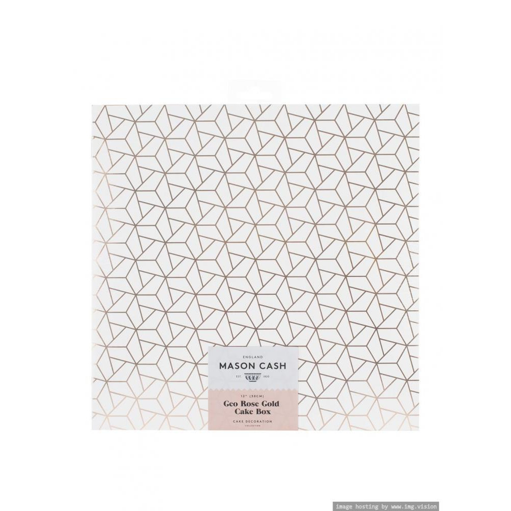 Mason Cash 12 inch Geo Rose Gold Cake Box - 2