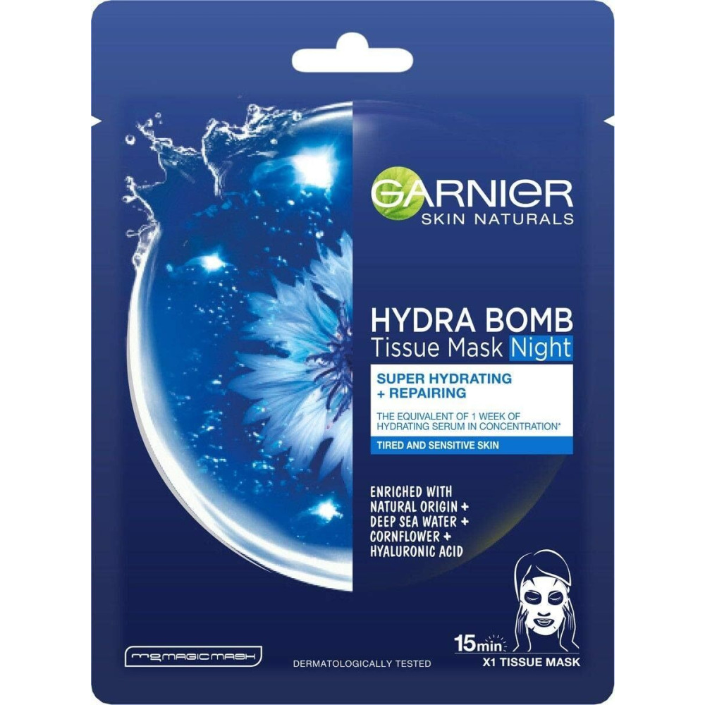 قناع غارنييه سكين ناتشرالز الليلي من مياه البحر لترطيب فائق للبشرة المتعبة والحساسة، 1 أونصة - 1