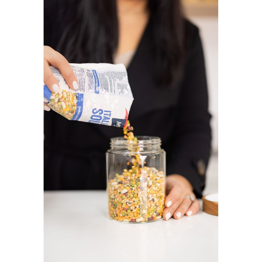 جرة زجاجية من خشب السنط سعة 1 لتر من شركة Little Storage Co - 2