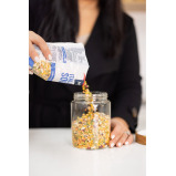 جرة زجاجية من خشب السنط سعة 1 لتر من شركة Little Storage Co - 2 miniature