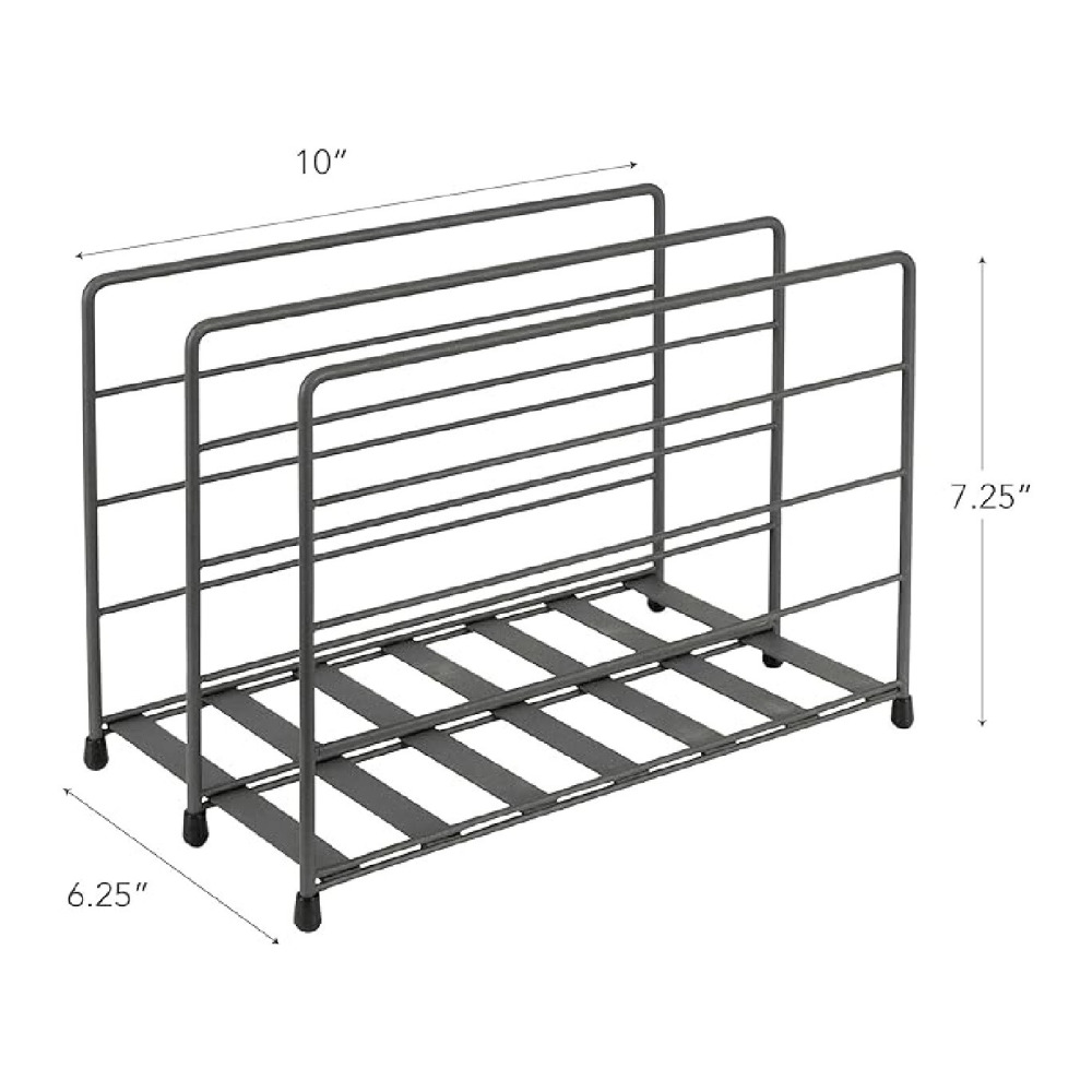Spectrum Cabinet Bakeware and Cutting Board Organizer Grey - 2