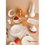 Rosa Zina  Turkish Coffee Set 6pcs, 60ml (Tray \& Coffee Pot\/ Lid \& Coffee Cup x 2 \& Plate x 2) - 2 miniature