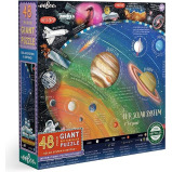 eeBoo: Solar System \& Beyond Giant Puzzle - 48 Pieces - 30 x 24 Rectangular Jigsaw Puzzle, Includes Informational Poster, Kids Ages 4+ - 1 miniature