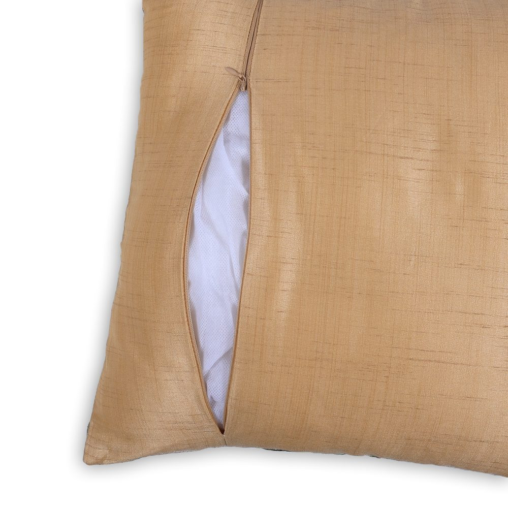 BYFT Golden Blooms Beige ДЕКОРАТИВНАЯ подушка 16 X 16 Дюймов \& Набор Чехлов Из 2 ШТ. - 2