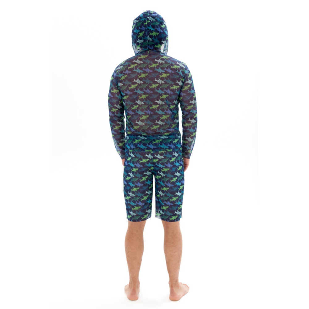 Men's T-shirt Sharks with hood (L) - 2