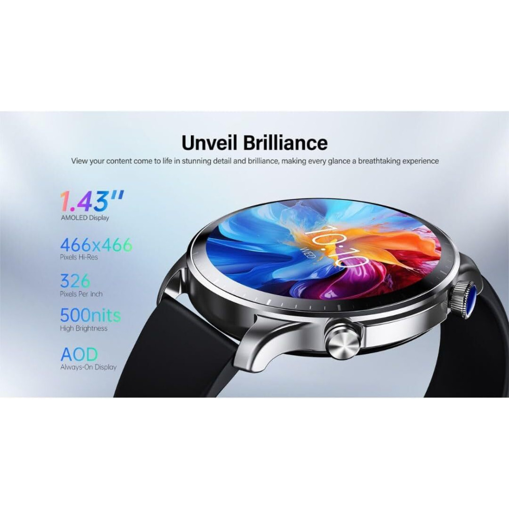 RIVERSONG Motive 9 Pro Calling Smart Watch, 1.43 Inch Amoled Display - SW901 - 2