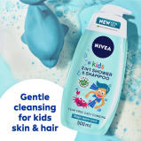 Nivea Kids 2 in 1 Shower & Shampoo Bath, Bio Aloe Vera Apple Scent, 250 ml - 2 miniature