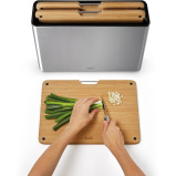 Joseph Joseph Folio Premium 3-Piece Chopping Board Set, Slimline Case for Organised Kitchen Storage, Large, Stainless Steel and Bamboo - 2 miniature