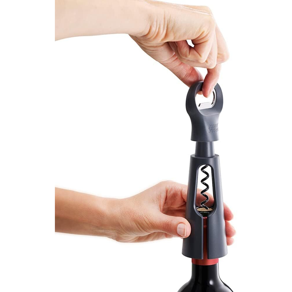 Joseph Joseph BarStar 3-in-1 Multi-functioning Corkscrew, Gray - 2