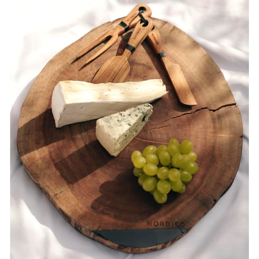 Nordico Wooden Cheese Board Set, Irregular shape - 2