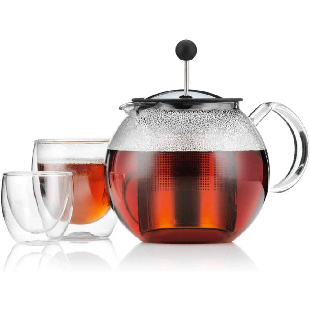 Bodum Assam Tea Press With Filter, Bd-1801-16, Clear, 1 litre - 2