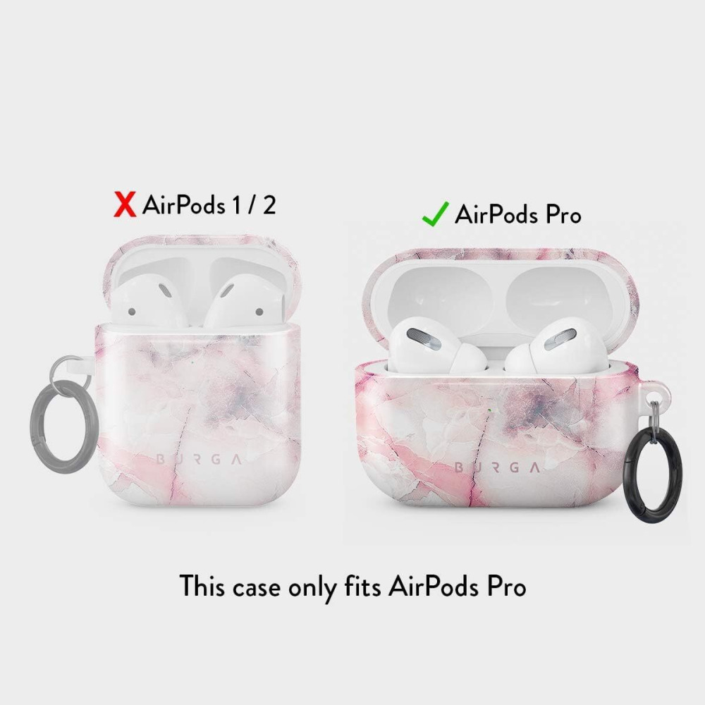 Burga Airpod Hardcase Compatible with Apple Airpods PRO 2019 Charging Case, Raspberry Jam Pink Candy Marble Cute Case for Women - 2
