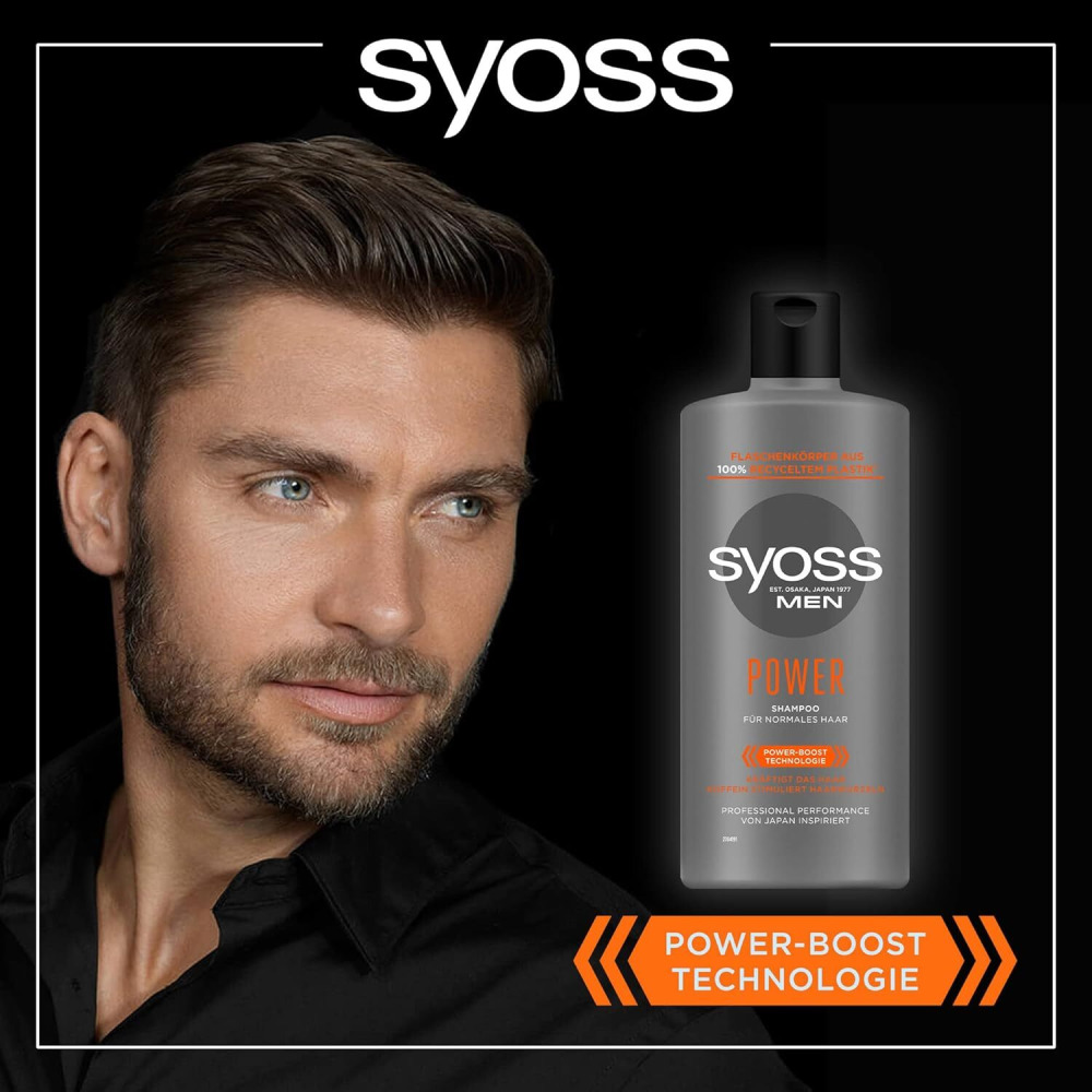 Syoss Men's Power Shampoo, 440 ml - 2