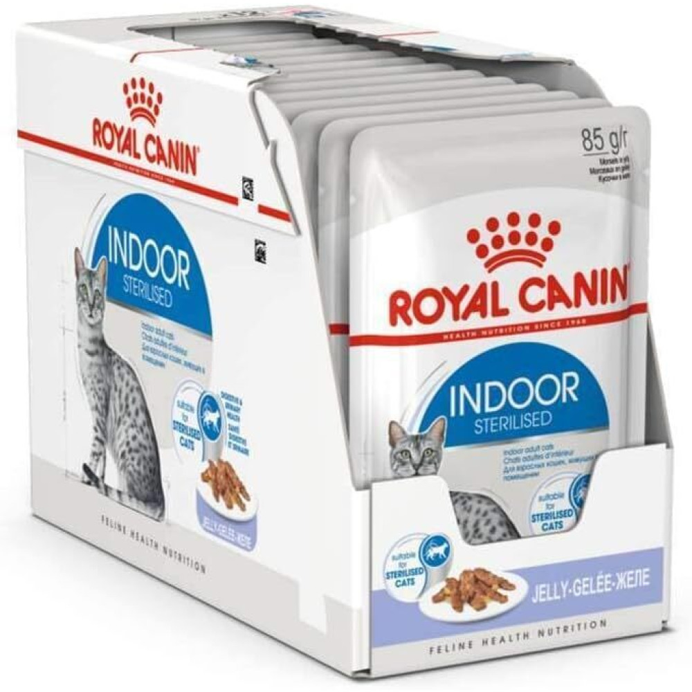 Wet Cat Food Royal Canin Indoor Sterilised In Jelly Adult 12 x 85 g - 2