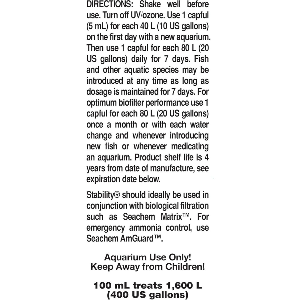 Средство для аквариума Seachem Stability живые бактерии 250 мл - 2