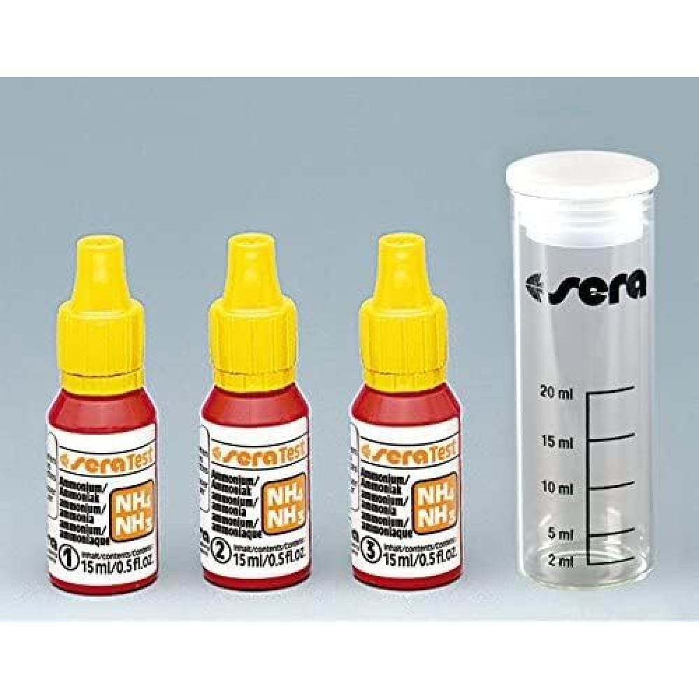 حوض أسماك سيرا NH 4 / 3 اختبار الأمونيوم والأمونيا، متعدد الألوان - 2