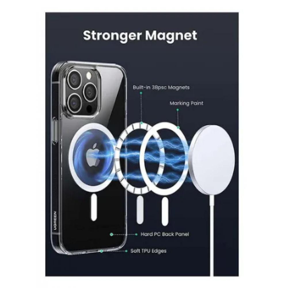 UGREEN / Magsafe case, Compatible with iPhone 13 Pro, Clear TPU - 2