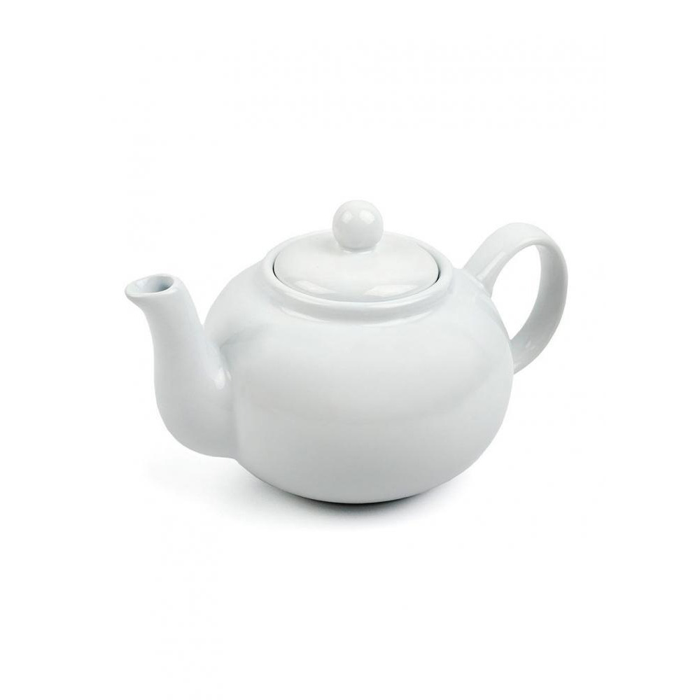 RSVP Stoneware Teapot, White - 1
