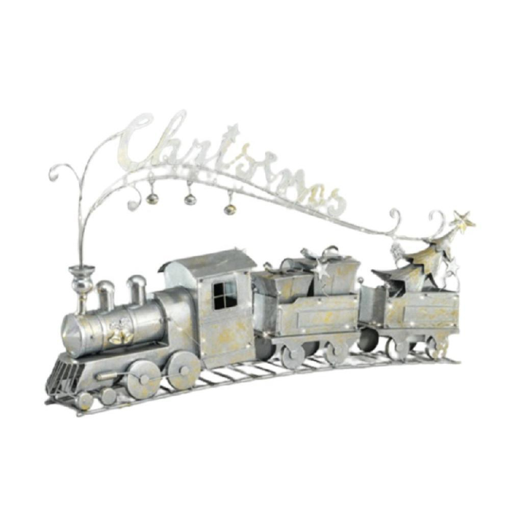 قطار معدني سريع بطول 102 سم مع زخرفة رسالة - 1