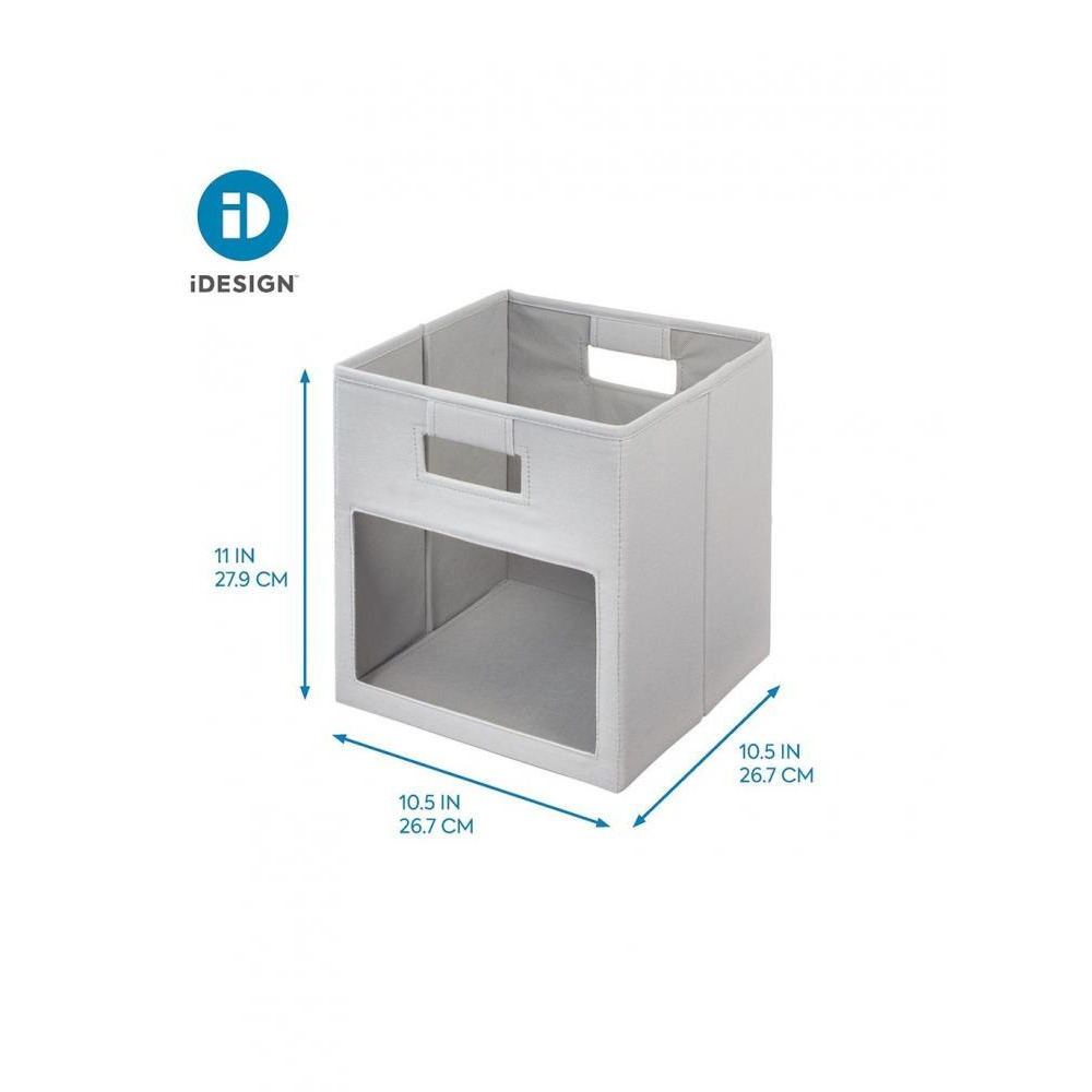 Interdesign Evie View Front Storage Box, Grey - 3